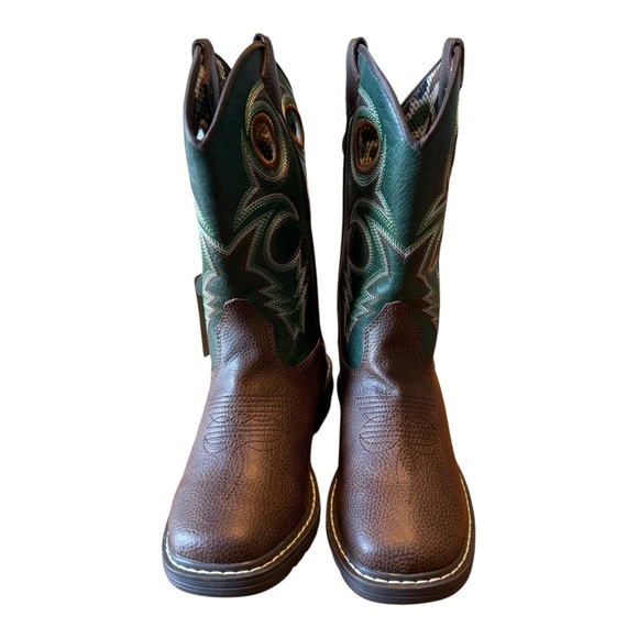 M&F Western Twister Blaise Childrens Forest Green Boots - Size 1 - Picture 6 of 10